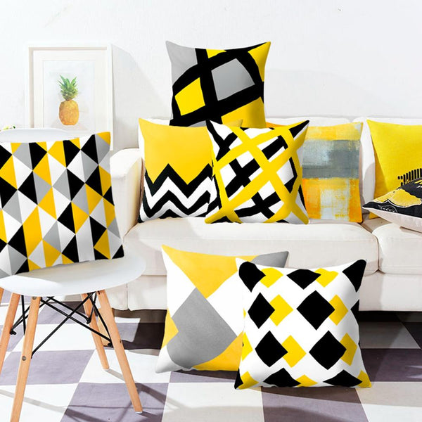 Geometric Pattern Cushion Cover