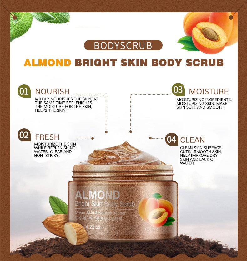 Almond facial scrub