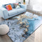 Abstract Blue Gold Sea Anti-slip Rug