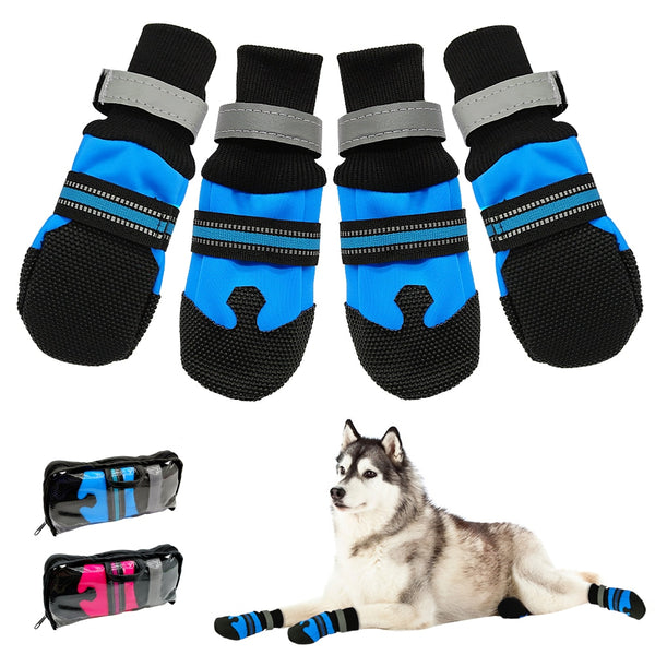 4pcs Waterproof Winter Pet Shoes