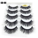 5 Pairs 6D Faux Mink Hair False Eyelashes