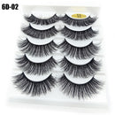 5 Pairs 6D Faux Mink Hair False Eyelashes