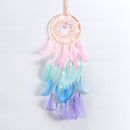 Colorful True feather dream catcher light