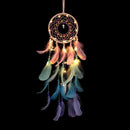 Colorful True feather dream catcher light