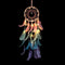 Colorful True feather dream catcher light