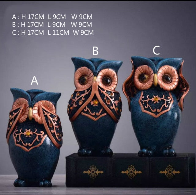 Owl Family Figurines