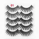 5 Pairs 6D Faux Mink Hair False Eyelashes