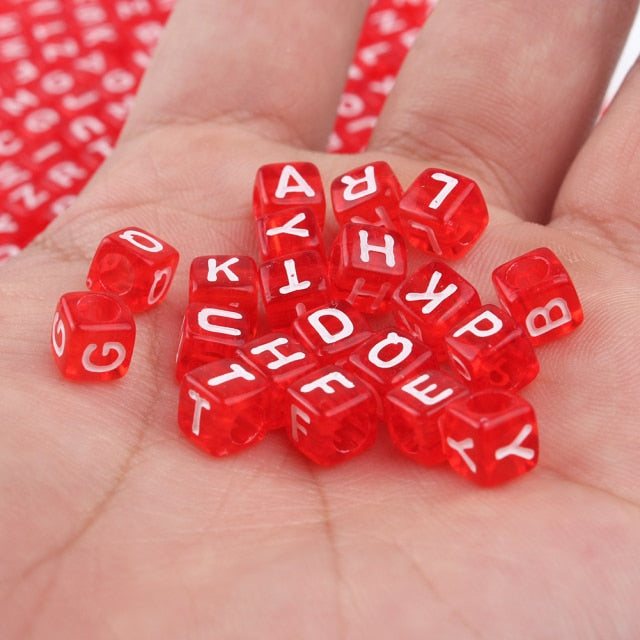 Mixed Letter Acrylic Beads