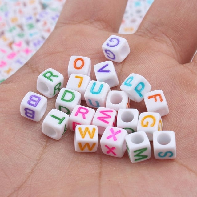 Mixed Letter Acrylic Beads