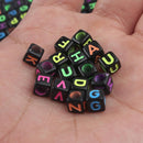 Mixed Letter Acrylic Beads