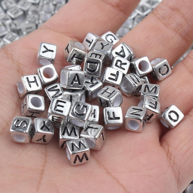 Mixed Letter Acrylic Beads