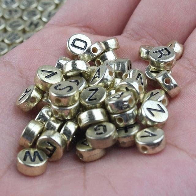 Mixed Letter Acrylic Beads