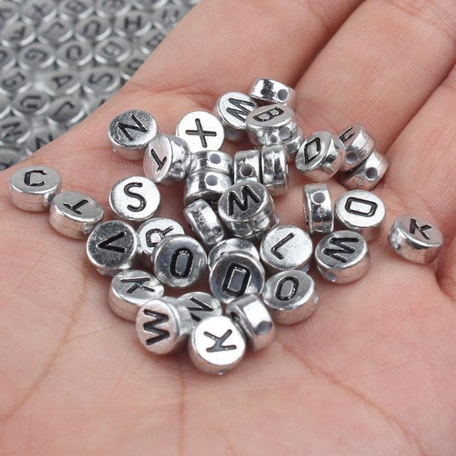 Mixed Letter Acrylic Beads