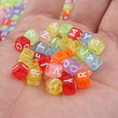 Mixed Letter Acrylic Beads