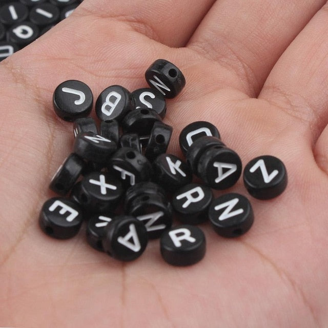 Mixed Letter Acrylic Beads