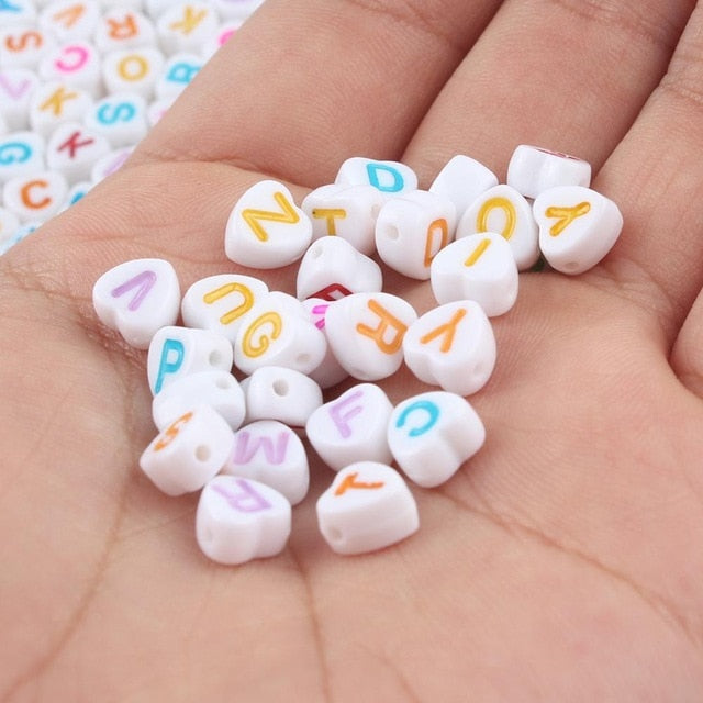 Mixed Letter Acrylic Beads