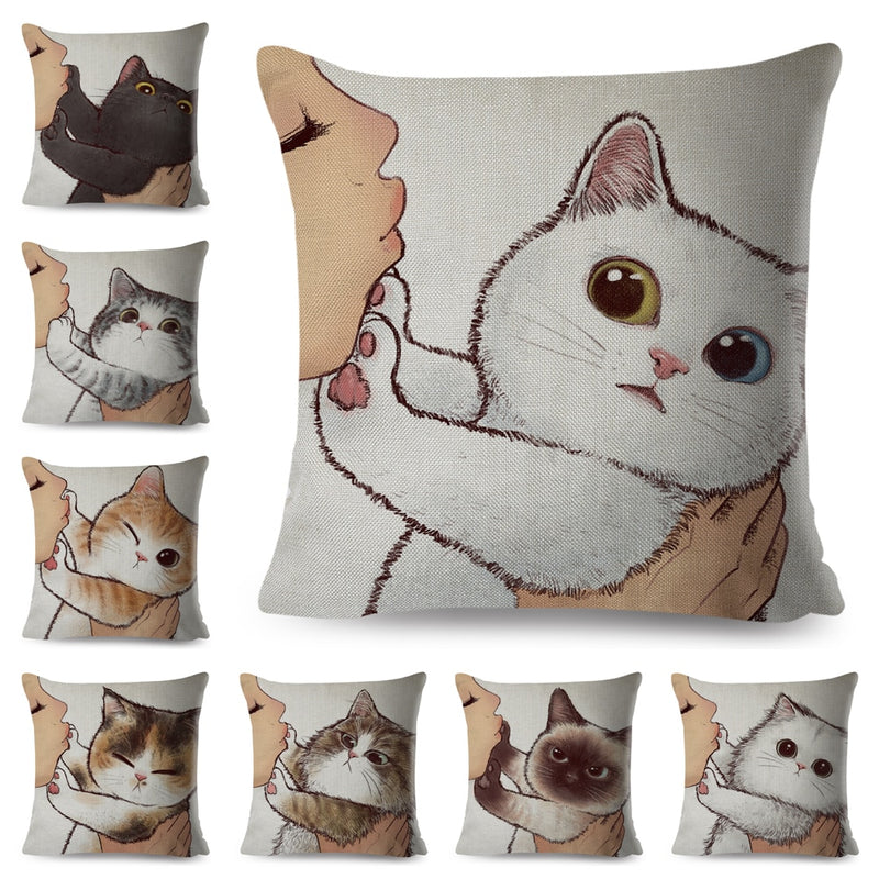 Cute Cat Pillows Cases