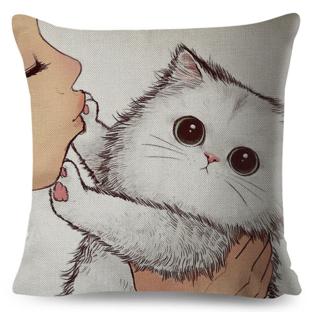 Cute Cat Pillows Cases