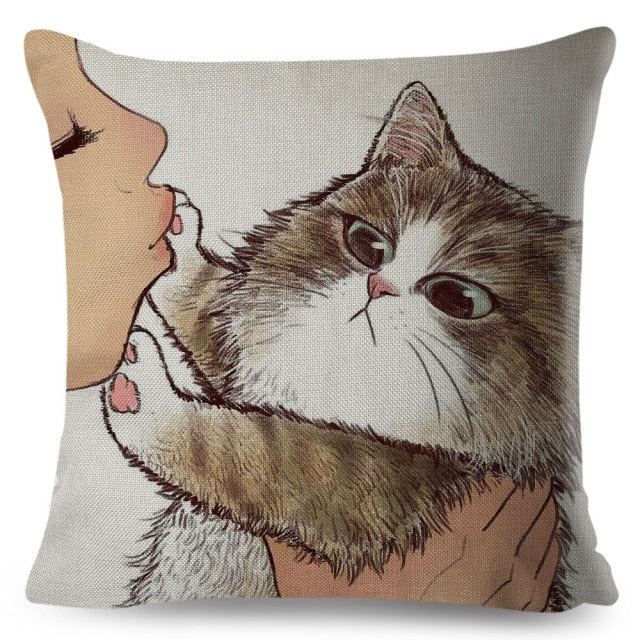 Cute Cat Pillows Cases