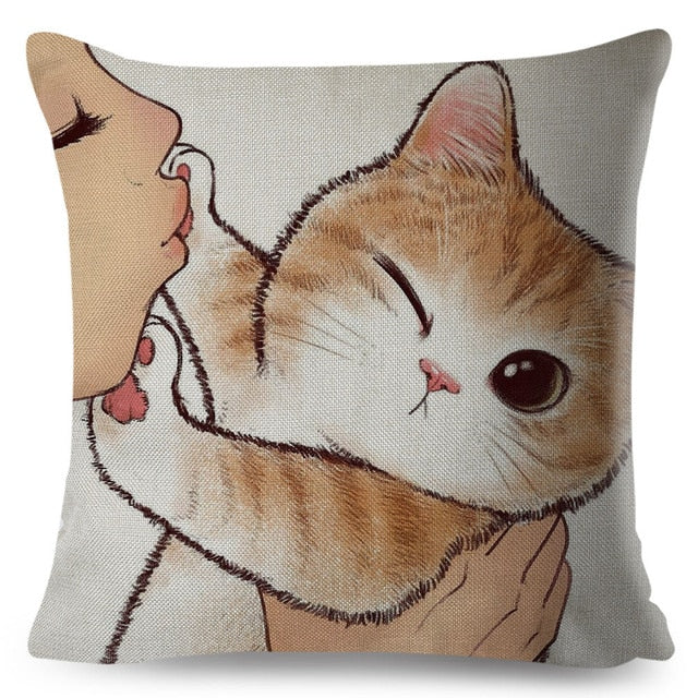 Cute Cat Pillows Cases