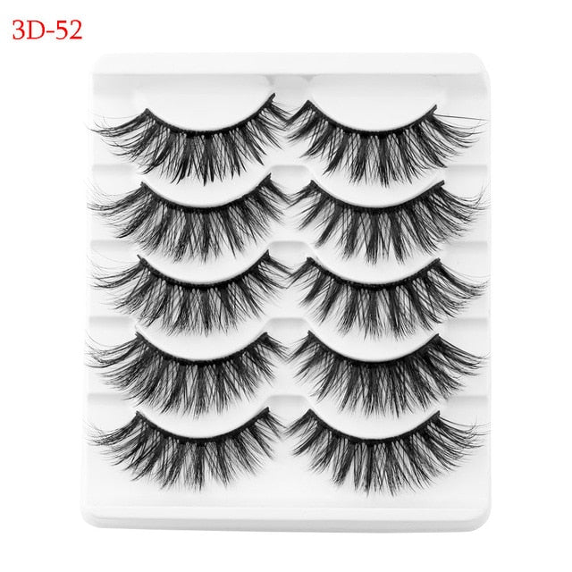 5 Pairs 6D Faux Mink Hair False Eyelashes