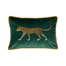 Vintage Velvet Golden Leopard Embroidery Sofa Pillow Case