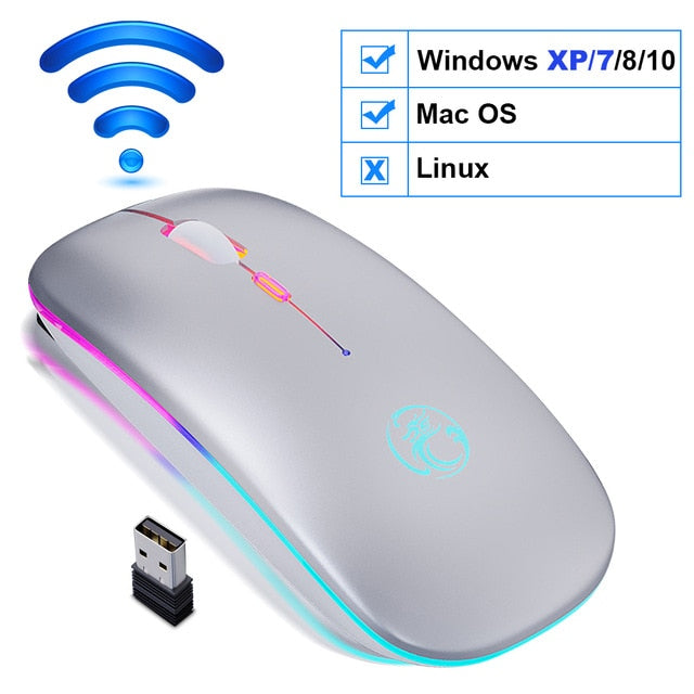 Wireless Bluetooth RGB Rechargeable Mouse