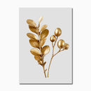 Abstract Golden Leaf Canvas Poster