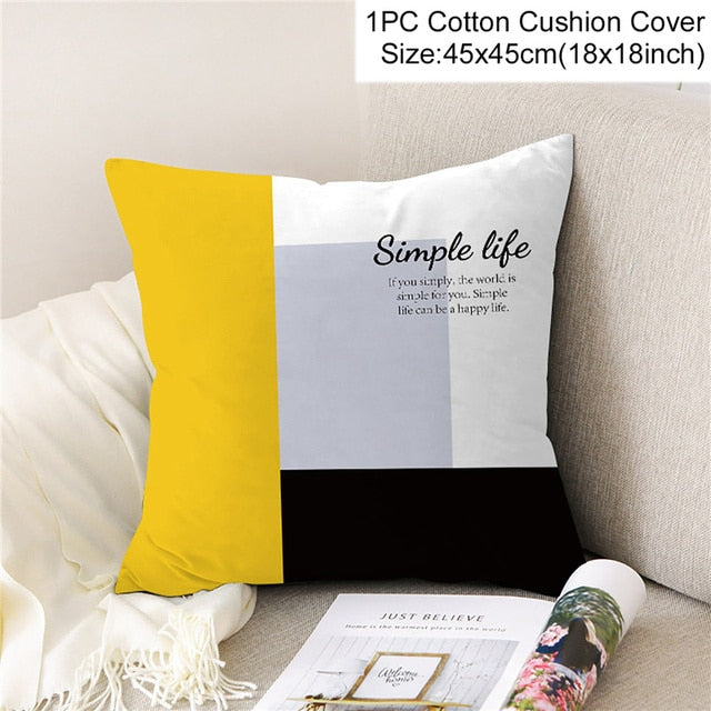 Geometric Pattern Cushion Cover