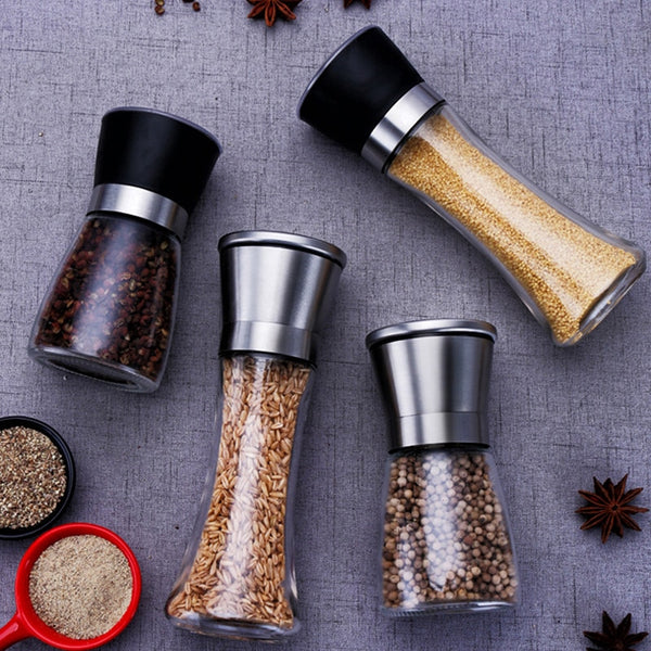 Stainless steel salt and pepper mill