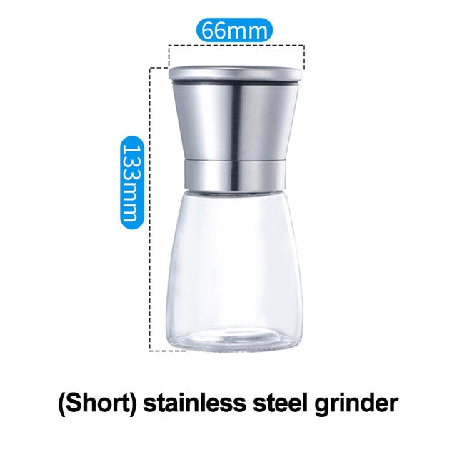 Stainless steel salt and pepper mill