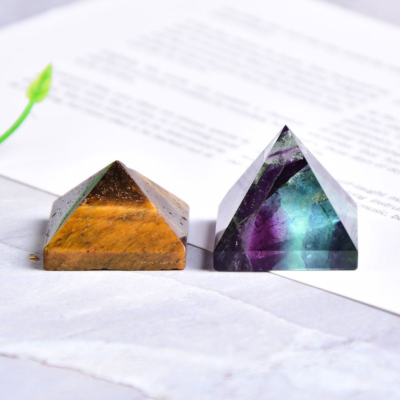 Natural Fluorite Crystal Pyramid