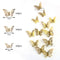 12Pcs 4D Hollow Butterfly Wall Sticker