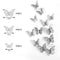 12Pcs 4D Hollow Butterfly Wall Sticker