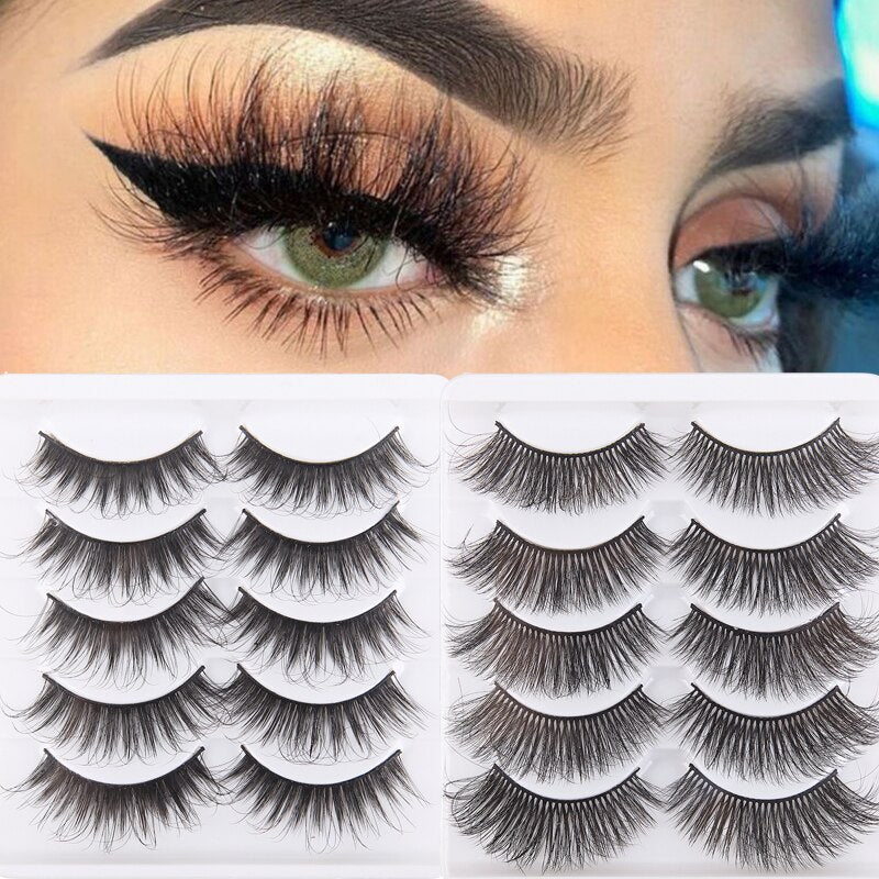 1.5cm  3D Silk Fiber Long Thick and Soft Handmade Eyelashes