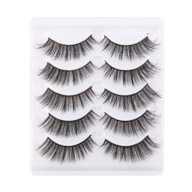 1.5cm  3D Silk Fiber Long Thick and Soft Handmade Eyelashes