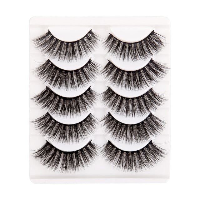 1.5cm  3D Silk Fiber Long Thick and Soft Handmade Eyelashes