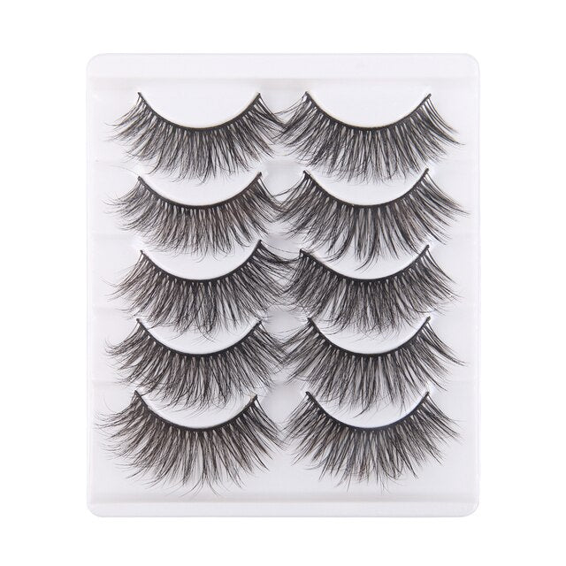 1.5cm  3D Silk Fiber Long Thick and Soft Handmade Eyelashes