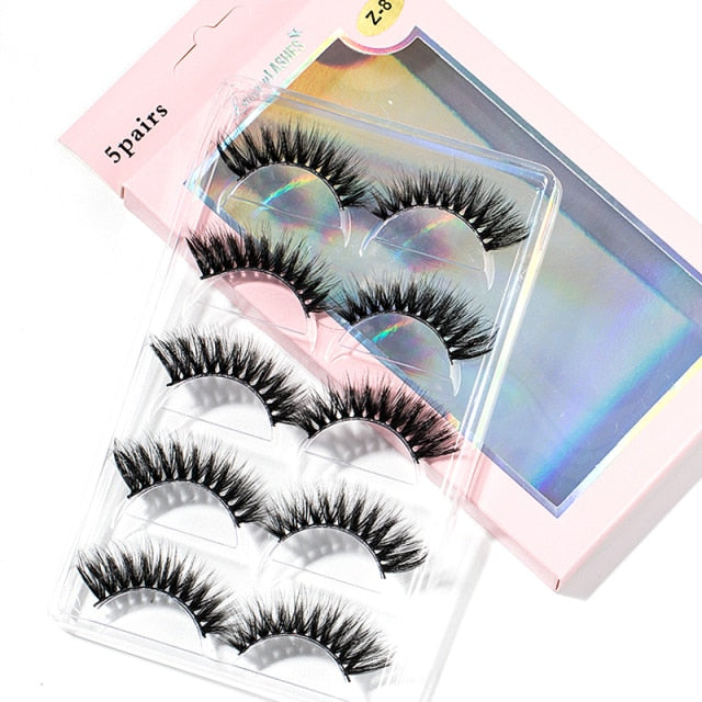 15-25mm 3D Faux Mink Hair Cross Eyelashes