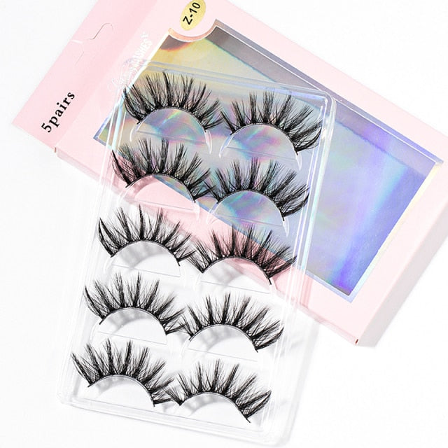 15-25mm 3D Faux Mink Hair Cross Eyelashes