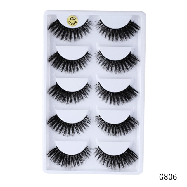 15-25mm 3D Faux Mink Hair Cross Eyelashes