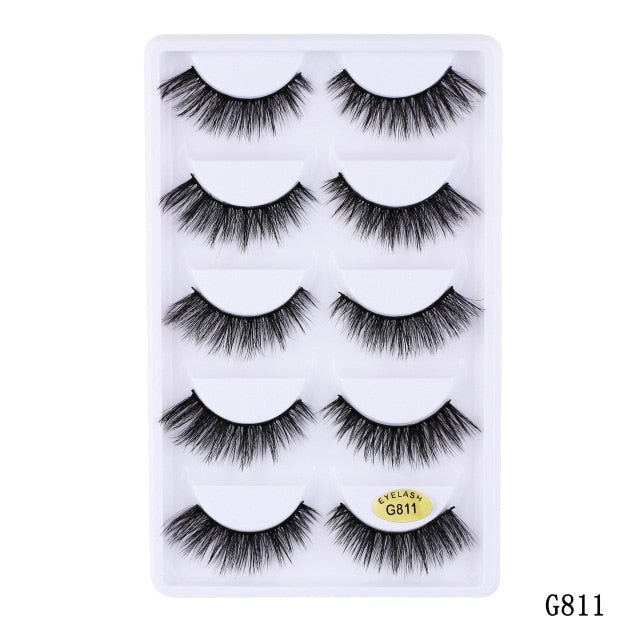 15-25mm 3D Faux Mink Hair Cross Eyelashes