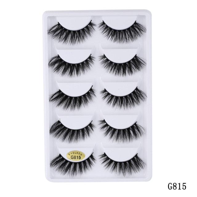 15-25mm 3D Faux Mink Hair Cross Eyelashes