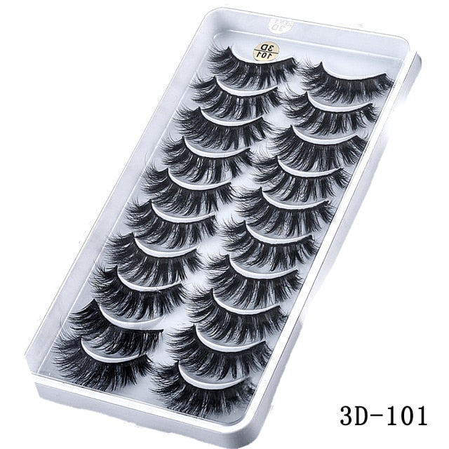 15-25mm 3D Faux Mink Hair Cross Eyelashes