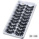 15-25mm 3D Faux Mink Hair Cross Eyelashes