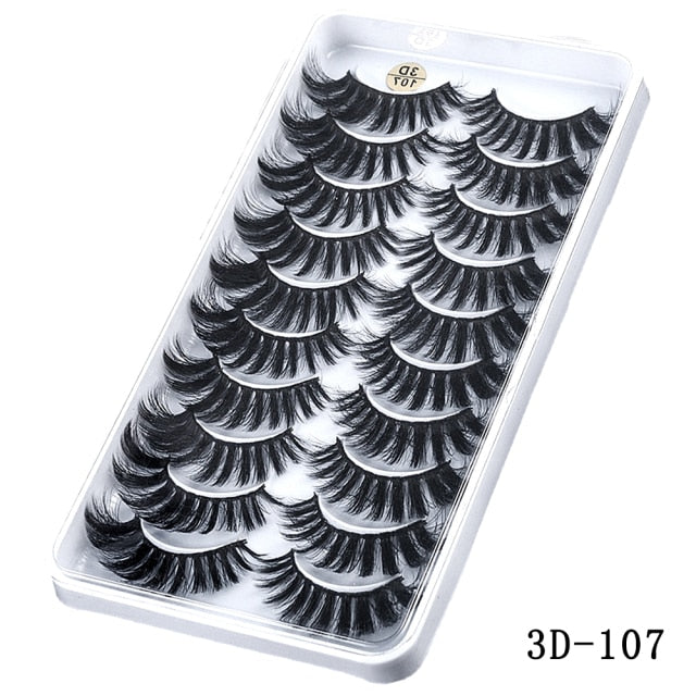 15-25mm 3D Faux Mink Hair Cross Eyelashes