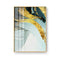 Nordic Green Gold Foil Painting Modern Art