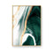 Nordic Green Gold Foil Painting Modern Art