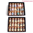 18Pcs Natural Crystal Rockstone Gravel Wishing Bottles