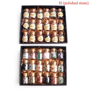 18Pcs Natural Crystal Rockstone Gravel Wishing Bottles